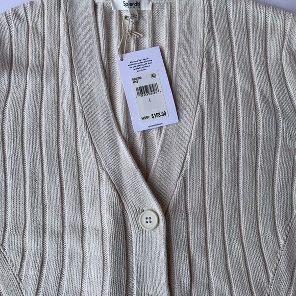 NWT Splendid Cream Moonstone Kritzia Cardigan Sweater new with tags large - Picture 11 of 15